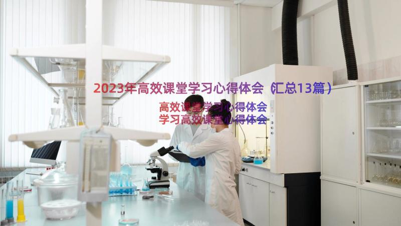 2023年高效课堂学习心得体会（汇总13篇）