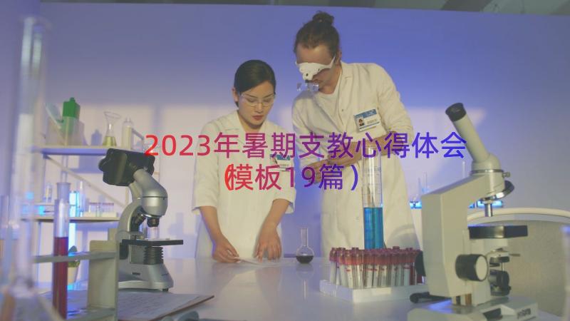 2023年暑期支教心得体会（模板19篇）