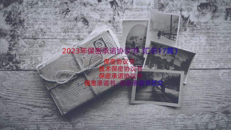 2023年保密承诺协议书（汇总17篇）