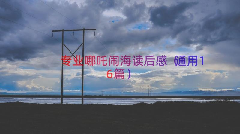 专业哪吒闹海读后感（通用16篇）