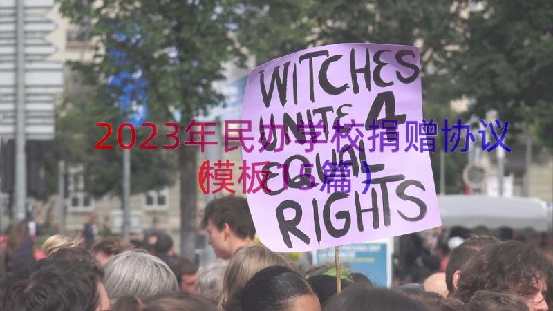 2023年民办学校捐赠协议（模板15篇）