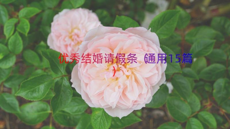 优秀结婚请假条（通用15篇）