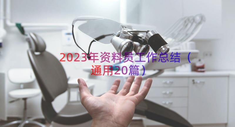 2023年资料员工作总结（通用20篇）