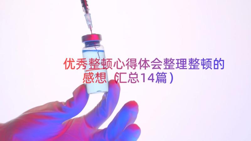 优秀整顿心得体会整理整顿的感想（汇总14篇）