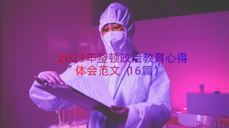 2023年整顿政治教育心得体会范文（16篇）