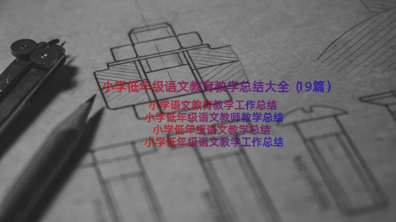 小学低年级语文教育教学总结大全（19篇）