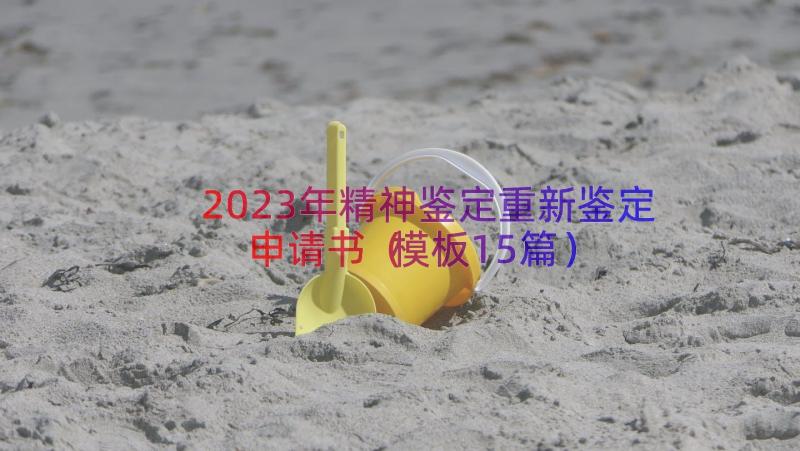 2023年精神鉴定重新鉴定申请书（模板15篇）