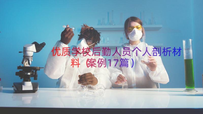 优质学校后勤人员个人剖析材料（案例17篇）