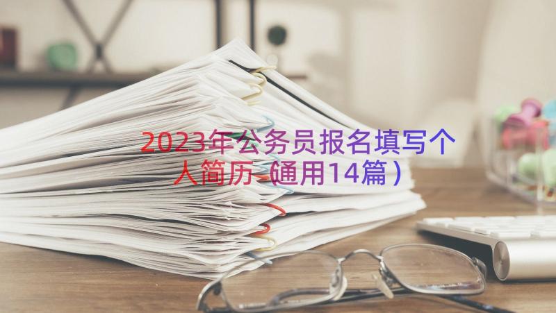 2023年公务员报名填写个人简历（通用14篇）