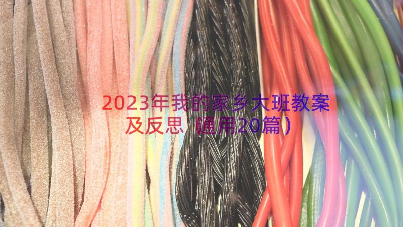 2023年我的家乡大班教案及反思（通用20篇）