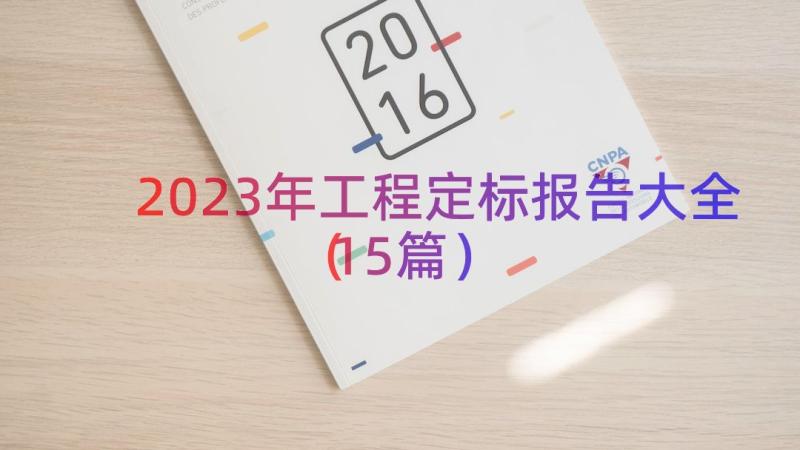 2023年工程定标报告大全（15篇）