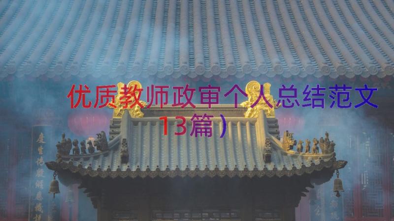 优质教师政审个人总结范文（13篇）