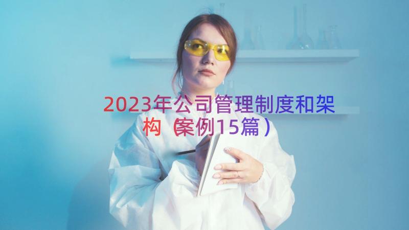 2023年公司管理制度和架构（案例15篇）