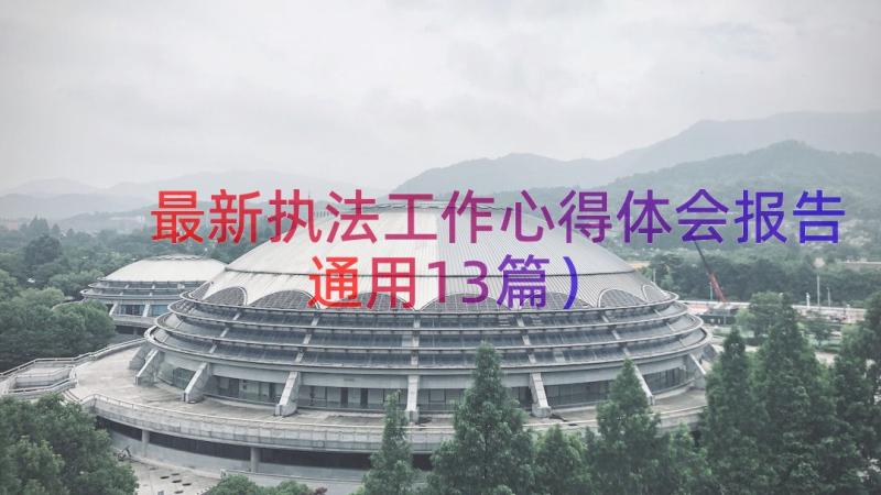 最新执法工作心得体会报告（通用13篇）