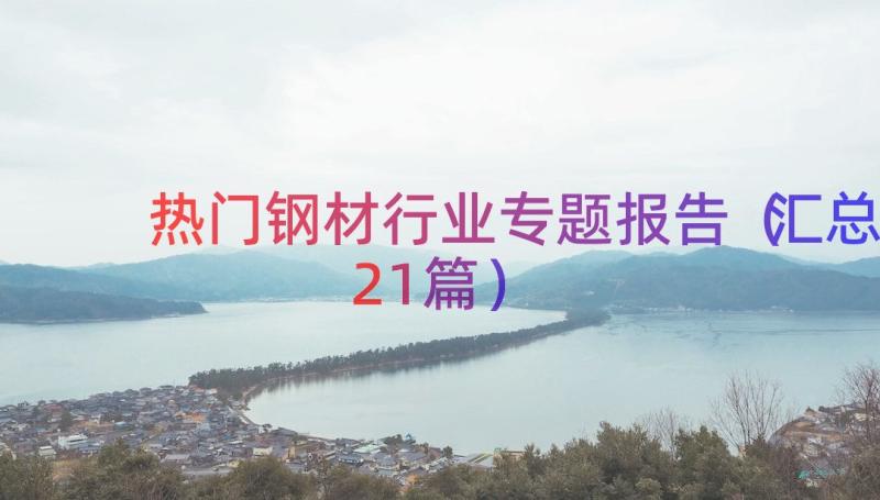 热门钢材行业专题报告（汇总21篇）