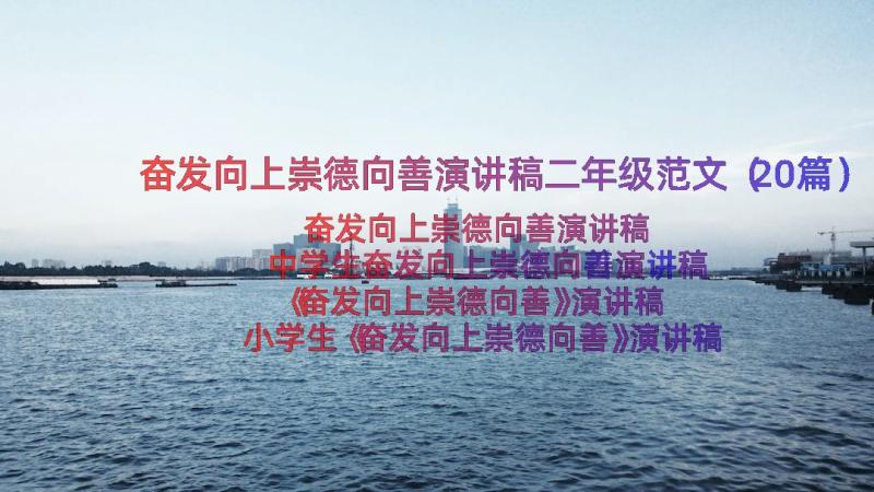 奋发向上崇德向善演讲稿二年级范文（20篇）