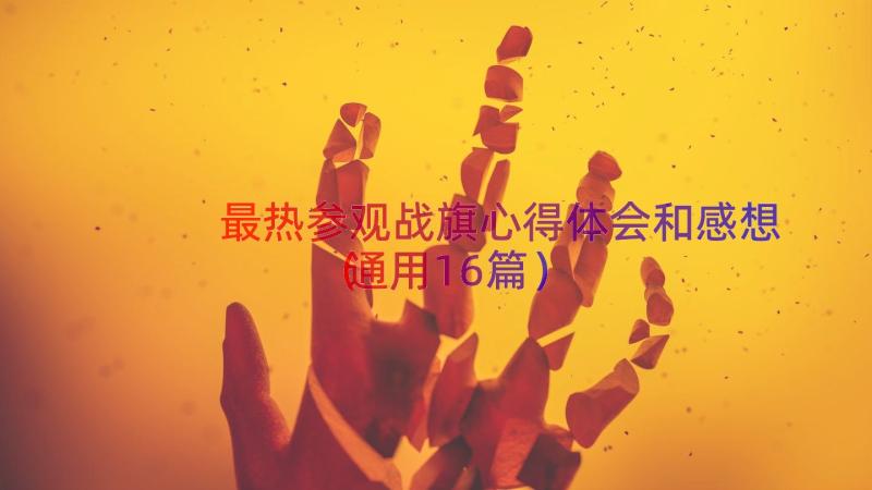 最热参观战旗心得体会和感想（通用16篇）