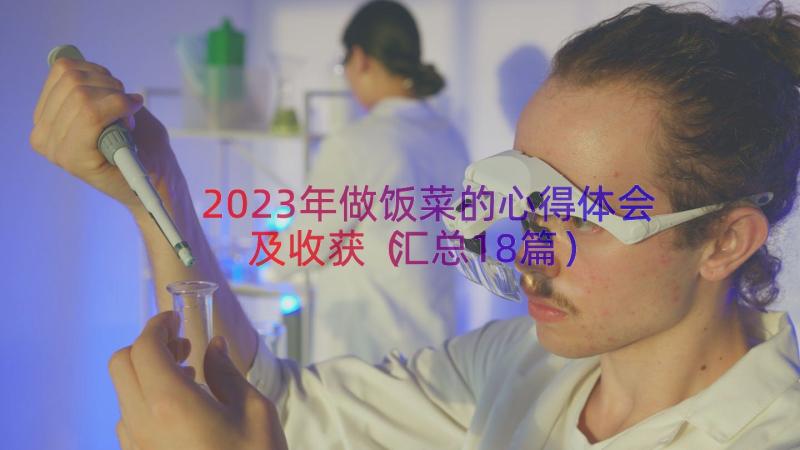 2023年做饭菜的心得体会及收获（汇总18篇）