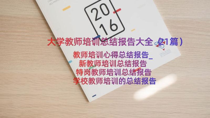 大学教师培训总结报告大全（21篇）