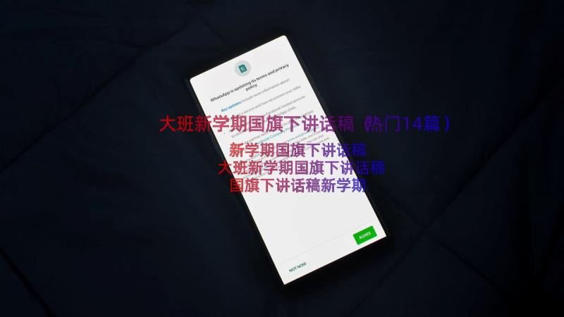 大班新学期国旗下讲话稿（热门14篇）