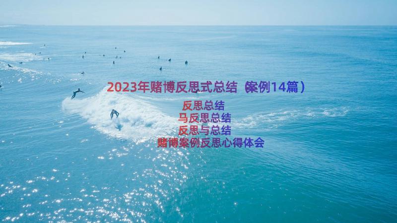 2023年赌博反思式总结（案例14篇）