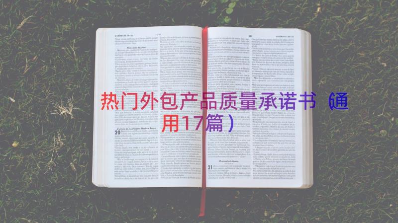 热门外包产品质量承诺书（通用17篇）