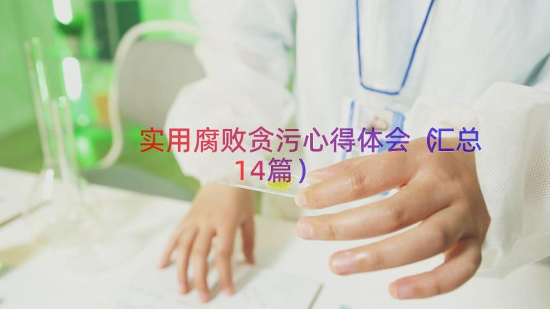 实用腐败贪污心得体会（汇总14篇）