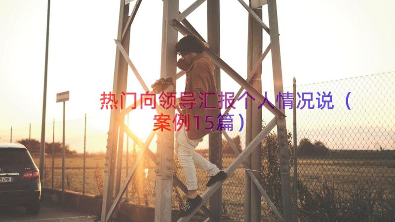 热门向领导汇报个人情况说（案例15篇）