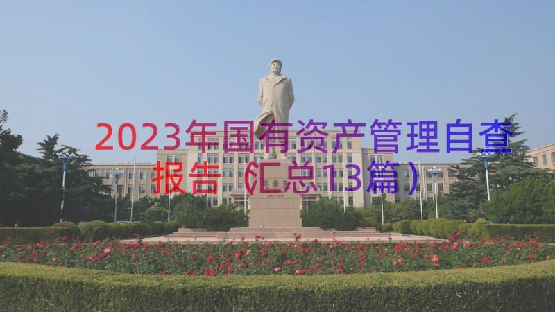 2023年国有资产管理自查报告（汇总13篇）