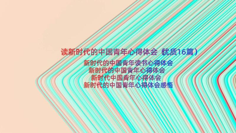 读新时代的中国青年心得体会（优质16篇）