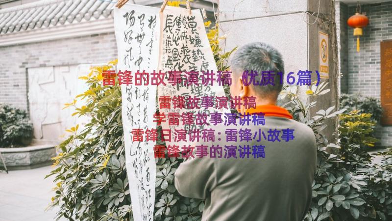 雷锋的故事演讲稿（优质16篇）