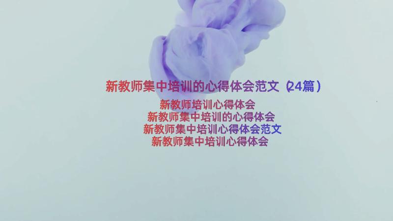 新教师集中培训的心得体会范文（24篇）