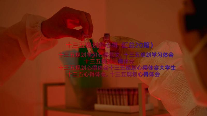 十三五规划的心得（汇总20篇）