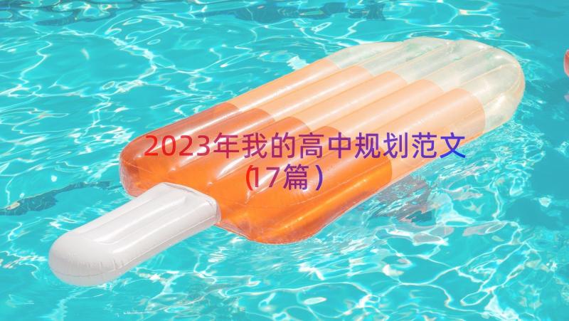 2023年我的高中规划范文（17篇）