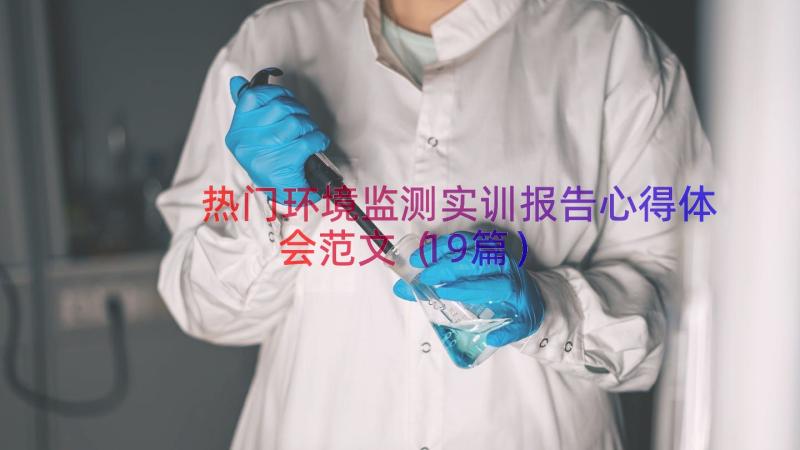 热门环境监测实训报告心得体会范文（19篇）