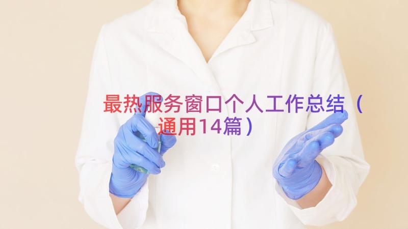 最热服务窗口个人工作总结（通用14篇）