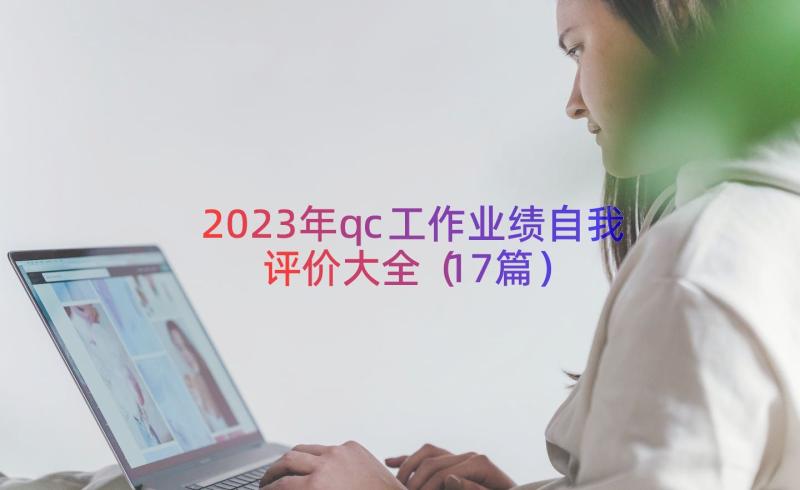 2023年qc工作业绩自我评价大全（17篇）
