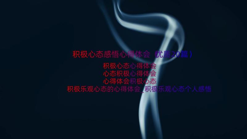 积极心态感悟心得体会（优质20篇）