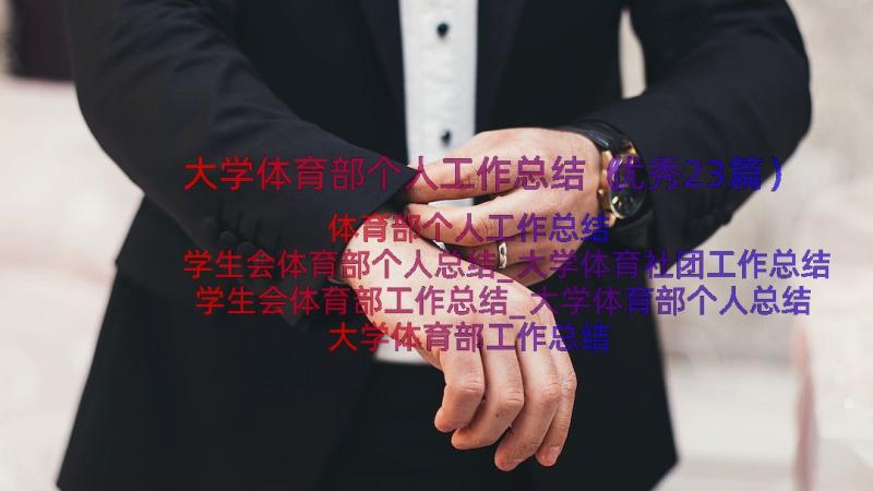 大学体育部个人工作总结（优秀23篇）