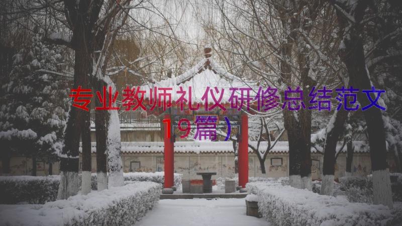 专业教师礼仪研修总结范文（19篇）