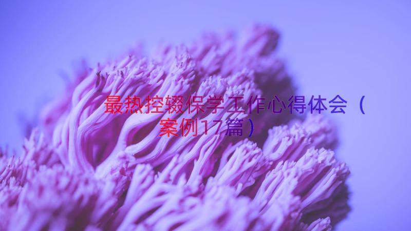 最热控辍保学工作心得体会（案例17篇）