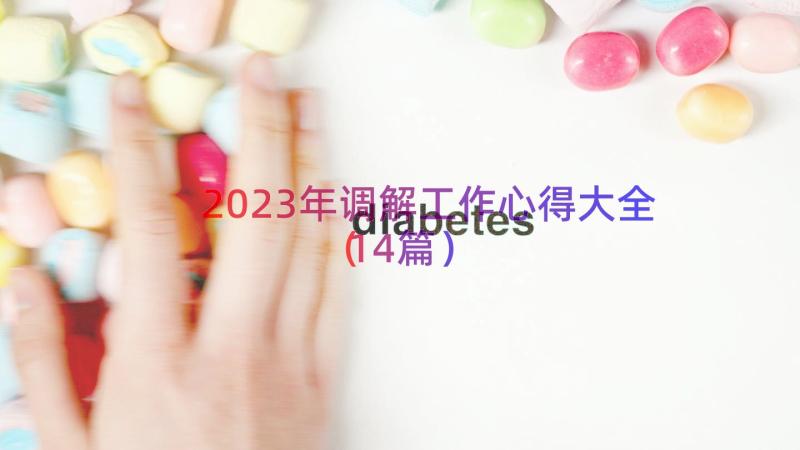 2023年调解工作心得大全（14篇）