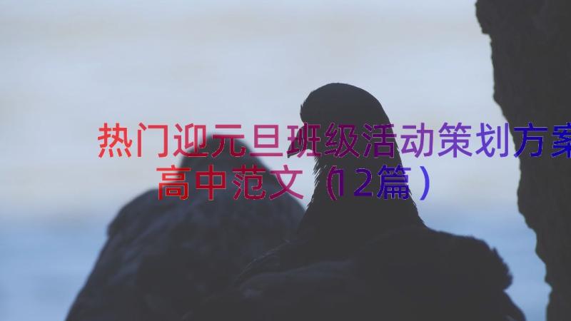 热门迎元旦班级活动策划方案高中范文（12篇）