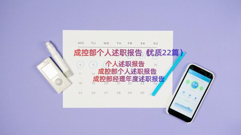 成控部个人述职报告（优质22篇）