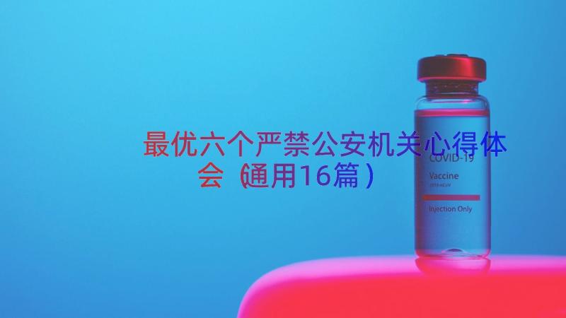 最优六个严禁公安机关心得体会（通用16篇）