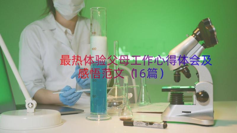 最热体验父母工作心得体会及感悟范文（16篇）