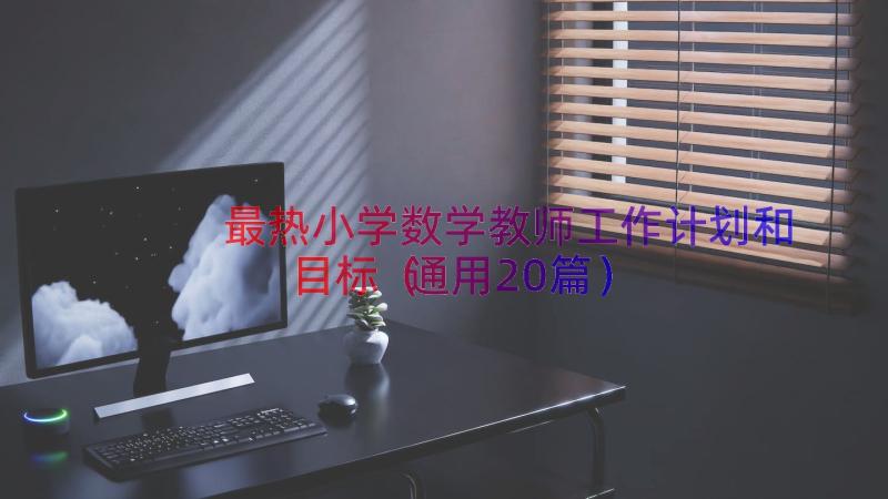 最热小学数学教师工作计划和目标（通用20篇）