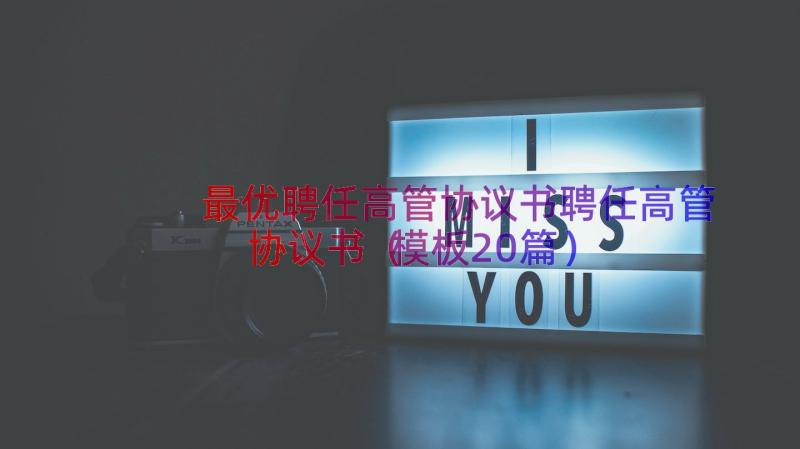 最优聘任高管协议书聘任高管协议书（模板20篇）