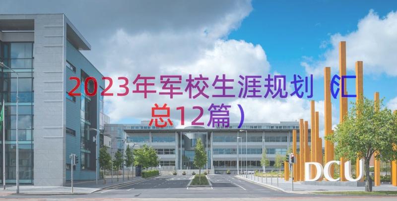 2023年军校生涯规划（汇总12篇）