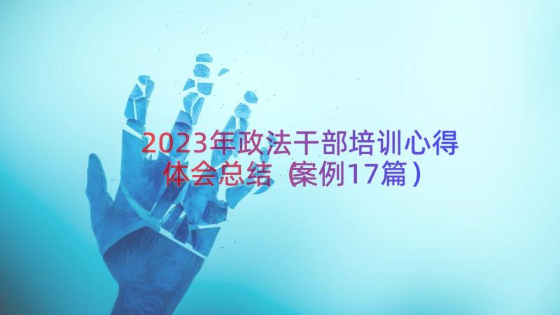 2023年政法干部培训心得体会总结（案例17篇）